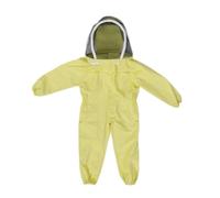 LeeQinersw Abbigliamento Apicoltura Bambini Tuta Apicoltore Bambino Completa Monopezzo Cappuccio con Rete Trasparente Elastici Alla Fine Strato di Difesa, Yellow, L