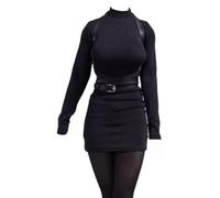 LeeQinersw Abito Aderente per Bambola Morbido | Elegante, Vestito a Maniche Lunghe per Figure, Basic, Vestiti, Esposizione, Servizi Fotografici, Collezionisti Adulti, Nero