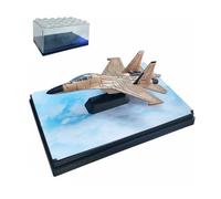 LeeQinersw Aereo da Combattimento in Lega Modello Giocattolo Aereo da Dettagliata Display in Scatola Trasparente Funzione Educativa Adatto a Bambini Collezionisti Decorazione Casa, Giallo