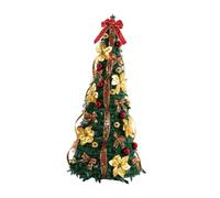 LeeQinersw Albero di Natale Pieghevole con Decorazioni a Fiocco, Già Addobbato per Feste All'aperto E Al Chiuso, 1.5 Milioni