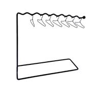 LeeQinersw Appendiabiti per Bambole, Decorazione per casa delle Bambole, Mini Appendiabiti in Metallo con gruccia per Vestiti, Grucce Nere 13