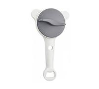 LeeQinersw Apribarattoli Regolabile Apribottiglie Apriscatole Attrezzo Coperchi in Acciaio Inossidabile con Presa Regolabile E Leva Salvasforzo Adatto per Cucina Campeggio Mani Deboli, Gray