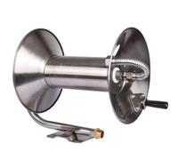 LeeQinersw Avvolgitubo Manuale in Acciaio Inox Facile da Pulire tubo Supporto Inferiore Flessibile Carrello Tubo per Lavaggio Auto, Garage