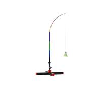 LeeQinersw Badminton Supporto Solo Allenamento Automatico Altezza Regolabile Dispositivo di Ritorno Base Larga Fibra di Vetro, Rosso, Nero, Set Senza Racchetta + Borsa A Tracolla