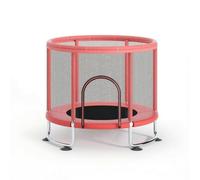 LeeQinersw Bambini con E Impugnatura Circolare Struttura in Acciaio con Ventose Tappeto in PP Resistente Adatto per Salto Sicuro Gioco in Casa E Palestra, Rosso