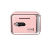 LeeQinersw Banca Dei Soldi per Bambini Cassaforte Giocattolo con Password a 4 Cifre E Blocco Girevole Adatto per Regali di Compleanno E F, Rosa