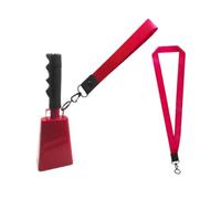 LeeQinersw Banchine di di metallo con manico a gran parte dei produttori di rumore a campana con il cordino incoraggiante campanello per eventi sportivi, Rosso