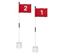 LeeQinersw Bandierina da Golf con Bandiera per Putting Green Asta E Tazza in Tessuto 420D per Uso Esterno Adatto per Campo Pratica Prato E Giardino Privato, 2 Insieme