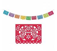 LeeQinersw Bandierina Party Hanging Flag Striscione Festone Banner Messicano in Plastica Impermeabile con Dettagli Artigianali Tradizionali Installazione Rapida, style to 2