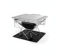 LeeQinersw Barbecue Pieghevole da Esterno Griglia Portatile Graticola Braciere Fornello da Campeggio in Acciaio Inox Robusto con Design Compatto E Facile da