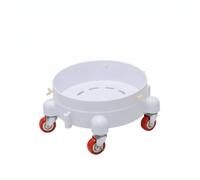LeeQinersw Base Portatile Lavaggio Auto Supporto Secchio con Ruote Basamento Sagomato Freno Ruote Struttura Resistente in PP E PU Adatta a Cura Professionale, Trasparente Nero