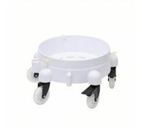 LeeQinersw Base Portatile Lavaggio Auto Supporto Secchio con Ruote Basamento Sagomato Freno Ruote Struttura Resistente in PP E PU Adatta a Cura Professionale, Trasparente Bianco