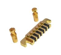 LeeQinersw Bass Bridge Tailpiece Electric Guitar Bridge Metal for Guitars Sostituisci accessori per strumenti a piastra per chitarra ACCS Bridge Saddle, Oro