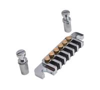 LeeQinersw Bass Bridge Tailpiece Electric Guitar Bridge Metal for Guitars Sostituisci accessori per strumenti a piastra per chitarra ACCS Bridge Saddle, Argent