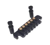 LeeQinersw Bass Bridge Tailpiece Electric Guitar Bridge Metal for Guitars Sostituisci accessori per strumenti a piastra per chitarra ACCS Bridge Saddle, Nero