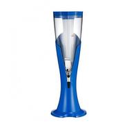 LeeQinersw Beer Dispenser Colonna Birra Distributore Bevande Colonna Ghiaccio Camera Trasparente Base Opaque Funzione Luce LED Struttura Smontabile Adatto a, Blu, Blu