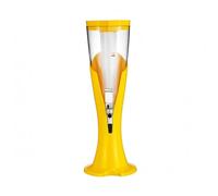 LeeQinersw Beer Dispenser Colonna Birra Distributore Bevande Colonna Ghiaccio Camera Trasparente Base Opaque Funzione Luce LED Struttura Smontabile Adatto a, Giallo, Giallo