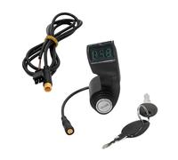 LeeQinersw Bike Lock Elettrico Display Digitale Interruttore con Chiavi Manubrio Impermeabile Materiale PP Facile da Installare Adatto per Bicicletta V, Lucchetto con Cavo