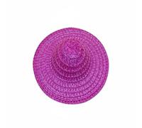 LeeQinersw Bjd Cappello Bambola Elegante Accessorio Cappello Miniatura Intrecciato Copricapo in Carta Paglia Dolce per Scene Artigianali Collezione Diorama Progetti Creativi, Rosso Rosa