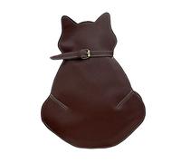 LeeQinersw Borsa a Tracolla per Donna Borsa a Tracolla Borsa a Tracolla Borsa Leggera Casual Zaino Da Giorno Forma di Gatto Carina per Fitness Ufficio Sport, CAFFÈ