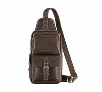 LeeQinersw Borsa a Tracolla Uomo Borsa Pettorale Pochette in Pelle Scomparti Organizzati E Chiusura a Stile Retrò con Cintura, color to 2