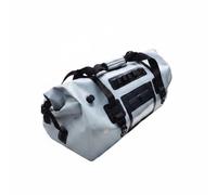 LeeQinersw Borsa Posteriore Impermeabile Borsa Coda Borsone Sacca Viaggio in PVC 500D con Punti di Ancoraggio Tasca Trasparente E Maniglia Adatta a Viaggi, Grigio, Grigio Argento, 66L