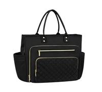 LeeQinersw Borsa Tote Trapuntata Pratica Borsa Tote con Tasche Frontali con Cerniera Strutturata per Lavoratori
