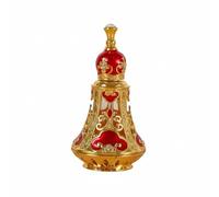 LeeQinersw Bottiglia di Profumo Contenitore per Fragranze in Vetro E Lega di Zinco Stile Ornamento Raffinato con Dettagli Incisi Adatto per Regalo Donne, Rosso