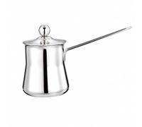 LeeQinersw Caffettiera Turca in Acciaio Inox Riscaldamento Rapido Caffettiera Turca Compatta Pentolino per Caffè in Acciaio Inox per Servizio il Servizio, 250ML, Coperchio