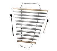 LeeQinersw Campanelli a per meditazione, strumento a percussione portatile a 9, ideali per la gestione, l'ufficio, il come, Argento