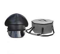 LeeQinersw Cappello Deluxe Similpelle da Discoteca per Uomo, Donna, Unisex, Nero, Organizer Portatile, Facile da Trasportare, Borsa da Viaggio di Gran