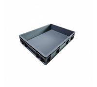 LeeQinersw Cassone Industriale Scatola Logistica Contenitore Impilabile in HDPE Corpo Rinforzato per Smistamento Componenti Adatto a Magazzino Officina Gestione Accessori, Grigio, EU5611