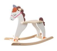 LeeQinersw Cavallo a Dondolo per Bambini Cavalluccio a Dondolo Legno Giocattolo Cavalcabile Costruzione Robusta Manici Lisci Arco Stabile Angolo 30 Gradi per