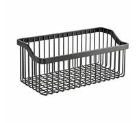 LeeQinersw Cestino Portaoggetti da Resistente Cestino in Metallo con Moderno Organizzatore per Lavello, Nero, 40CM