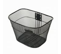 LeeQinersw Cesto a Maglia Fine per Bici, Nero, con Scheda di Installazione | Ampio Spazio di Carico, Cestino Ante per Bicicletta, Leggero, Cestino da Manubrio, Spesa, Città, Pendolari