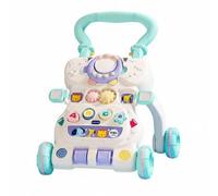 LeeQinersw Children Learning Passeggino Deambulatore Educativo Centro Gioco 2 in 1 con Pannello Luci Musica Tasti Piano Regolazione Andatura, style to 3