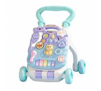 LeeQinersw Children Learning Passeggino Deambulatore Educativo Centro Gioco 2 in 1 con Pannello Luci Musica Tasti Piano Regolazione Andatura, style to 9