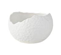 LeeQinersw Ciotola Da Portata Ciotola in Ceramica Insalatiera Ciotola Da Zuppa Piatto Da Dessert Decorativo con Superficie Irregolare in Ceramica Adatta per, Bianco, Ciotola