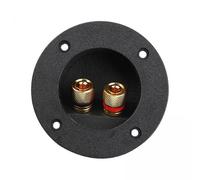 LeeQinersw Confezione da 4 Morsettiere per Scatola Altoparlanti con 2 Jack Preinstallati, Connettore per Altoparlante di Potenza, Piastra Terminale Sganc, 3 Pezzi