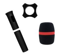 LeeQinersw Copertura Microfono Copertura Guaina Manicotto Rivestimento in Silicone Flessibile per Migliorare La Presa E Ridurre lo Scivolamento Design Che, Nero