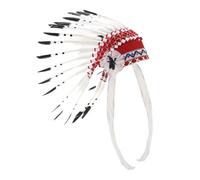 LeeQinersw Copricapo di Piume Indiano, Copricapo Americano per Feste, Carnevale, Danza
