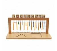 LeeQinersw Cornice Didattica con Perline Tavola dei Numeri dei Numeri Tabellone Numerico Gioco Legno Multistrato con Perline Sospese E Etichette 11-19 Adatto a Bambini Asilo Aula Casa