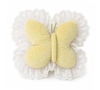 LeeQinersw Cuscino poggiatesta per auto a forma di farfalla, elegante supporto per il collo per la guida in auto, Giallo