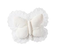 LeeQinersw Cuscino poggiatesta per auto a forma di farfalla, elegante supporto per il collo per la guida in auto, Bianco