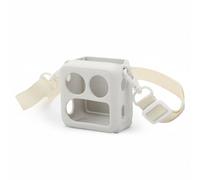 LeeQinersw Custodia Audio per Bambini Custodia Cover Protezione Silicio Compatibile con Mini 2024 Tagli Precisi Senza Rimuovere Cadute Attenuate Cinturino Spalla, Bianco Nebbia