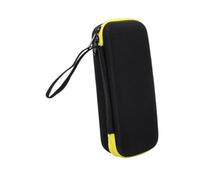 LeeQinersw Custodia da viaggio per rasoio elettrico, organizer in EVA con cerniera, organizer per cavi, portatile, multiuso, per viaggi, attività all'aperto, Nero Giallo