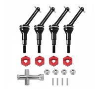 LeeQinersw Cvd Drive Shaft Albero Trasmissione CVD Semiassi Assale RC Giunto Universale Metallo Ferro Trattato Potenza Fluida 65mm Precisione CNC Compatibile, SET, size to 12