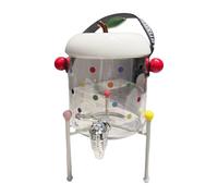 LeeQinersw Dispenser per Bevande Recipiente per Succhi Brocca per Frigorifero Caraffa con Distributore in Vetro Elegante E Supporto Robusto Adatto per Feste E C, B