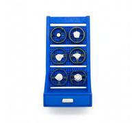 LeeQinersw Display Stand Supporto Mini Porta Volanti Porta Dischi Porta Ammortizzatori per Diorama in Resina con Dettagli Autentici per Officina Scala1/64 Adatto, Blu, Cremagliera Sterzo