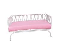 LeeQinersw Divano per Casa delle Bambole Mobili Soggiorno Giocattolo di Finzione Poltrona Elegante Decorazione Scenica con Struttura Stabile Adatto per Regali E, Bianco